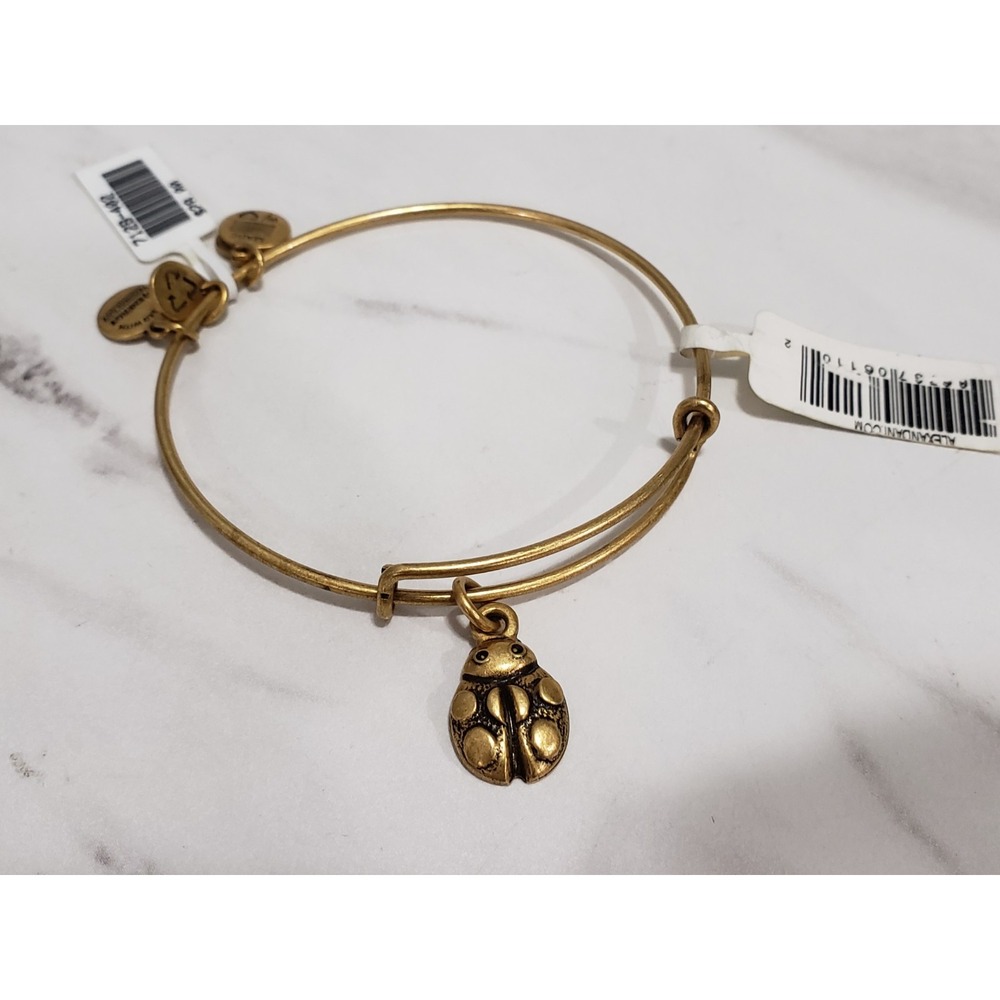 NEW ALEX AND ANI LADYBUG BRACELET WRAP ADJUSTABLE BANGLE ROSE GOLD